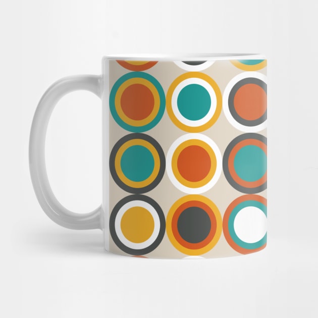 1970s Funky Retro Circles Pattern by OrchardBerry